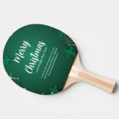 Grün und Weiß Einfacher Weihnachtstag Best Tischtennis Schläger (Seitenansicht)