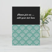 Grün und Weiß Einladung (Stehend Vorderseite)