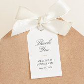 Grün und Weiß Elegante Hochzeit Vielen Dank Geschenkanhänger