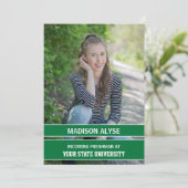 Grün und Weiß Foto Trunk Party Einladung (Stehend Vorderseite)