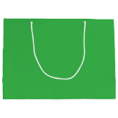 Grün und Weiß Frohe Weihnachtsbäume Unterschrift Große Geschenktüte (Rückseite)