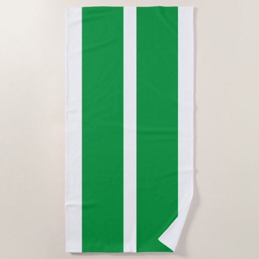grün und weiß gestreift strandtuch (Vorderseite)