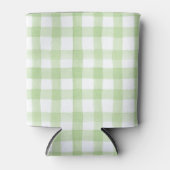 Grün und Weiß Gingham Dosenkühler (Vorderseite)