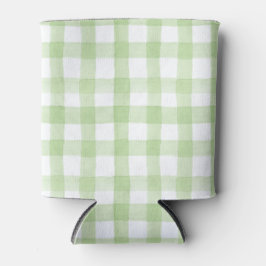 Grün und Weiß Gingham Dosenkühler