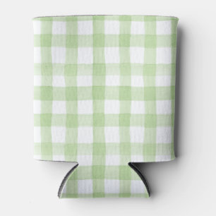 Grün und Weiß Gingham Dosenkühler