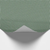 Grün und Weiß Gingham Medium Geschenkpapier (Ecke)