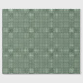 Grün und Weiß Gingham Medium Geschenkpapier (Flach)