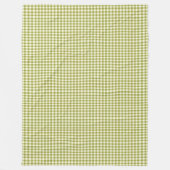 Grün und Weiß Gingham Schachtelter gemütlicher Sti Fleecedecke (Vorderseite)