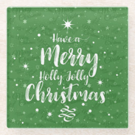 GRÜN UND WEISS HABEN EIN SPRICHWORT MIT KLEINEN CH GLASUNTERSETZER