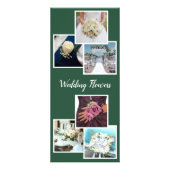 Grün und Weiß 💐 Hochzeitsblumen Florist Werbekarte (Vorne)