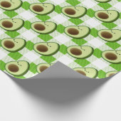 Grün und Weiß Kariert Avocado Tartan Muster Geschenkpapier (Ecke)