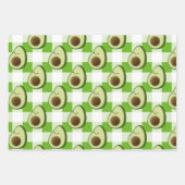 Grün und Weiß Kariert Avocado Tartan Muster Geschenkpapier Set (Vorderseite 3)