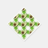 Grün und Weiß Kariert Avocado Tartan Muster Serviette (Ecke)