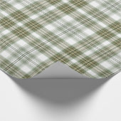 Grün und Weiß Kariert Geschenkpapier (Ecke)