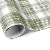 Grün und Weiß Kariert Geschenkpapier (Rolleneckpunkt)