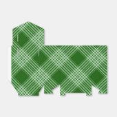 grün und weiß Kariert Geschenkschachtel (Ungefaltet)