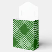 grün und weiß Kariert Geschenkschachtel (Geöffnet)