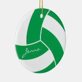 Grün und Weiß Keramik Ornament (Rechts)