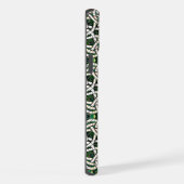 Grün und Weiß Knoststone Mosaik iPhone Hülle (Rechte Seite)