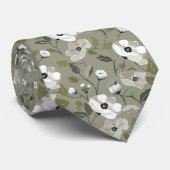 Grün und Weiß Krawatte (Gerollt)