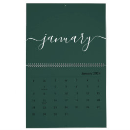 Grün und Weiß Minimalistisch 2024\5 Kalender