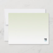 Grün und Weiß Mitteilungskarte (Rückseite)