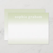 Grün und Weiß Mitteilungskarte (Vorne/Hinten)