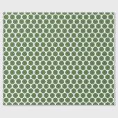 Grün und Weiß Mod Big Polka Dots Geschenkpapier (Flach)