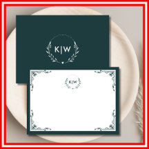 Grün und Weiß | Monogram für moderne Initials