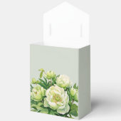 Grün und Weiß Peony Elegante Hochzeit Geschenkschachtel (Offen)