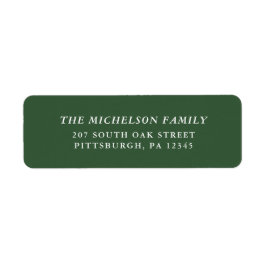 Grün und Weiß: Rücksendeadresse