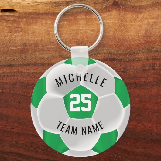 ⚽ - Grün und Weiß Schlüsselanhänger (Vorderseite)