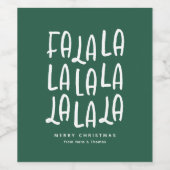 Grün und Weiß Spaß personalisierter Urlaub Weinetikett (Einzelnes Label)