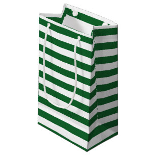 Grün und Weiß Stripes Geschenk-Tasche Kleine Geschenktüte