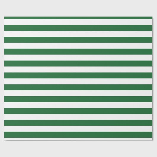 Grün und Weiß Stripes Packpapier (Flach)