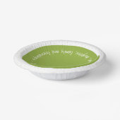 Grün und Weiß und stilvolle Papierschalen Pappteller (Gewinkelt)