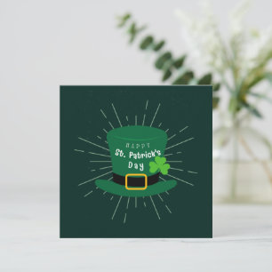 Grün und Weiß Vintag Happy St. Patrick's Day Feiertagskarte