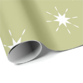 Grün und Weiß von Weihnachten mit Sternen Geschenkpapier (Rolleneckpunkt)