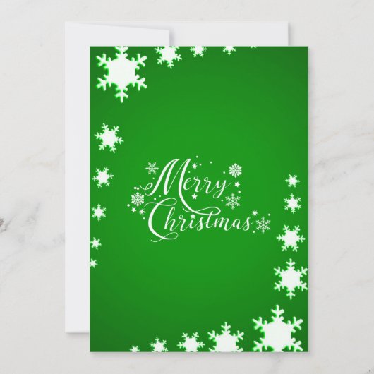 Grün und Weiß Weihnachts-Party Einladung (Rückseite)