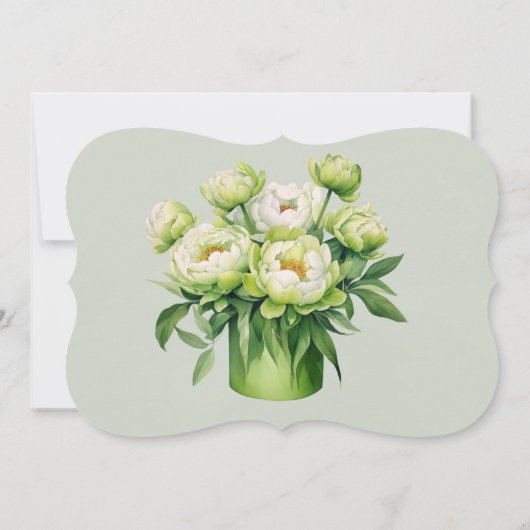 Grün und Weiß werden Sie meine Brautjungfrau sein Einladung (Rückseite)