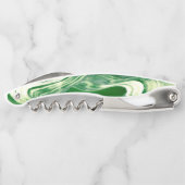 Grün und Weiß wirbelig Kellnermesser (Rückseite)