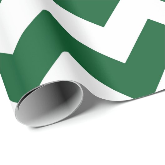 Grün und Weiß Zigzag Geschenkpackung Geschenkpapier (Rolleneckpunkt)