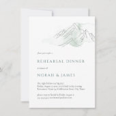 Grün- und Weißgebirge Hochzeitsessen Probe  Einladung (Vorderseite)