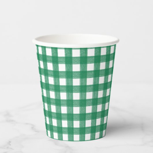 Grün- und Weißpapier-Cup Pappbecher (Vorderseite)