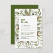 Grün- und Weißwald | Angaben zur Hochzeit Begleitkarte (Vorne/Hinten)