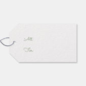 Grün- und Weißwinterberries Geschenkanhänger (Rückseite Horizontal)