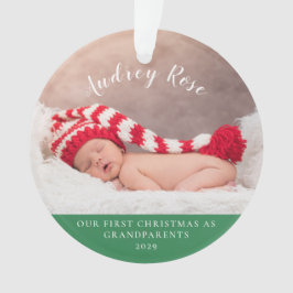 Grün | Unsere ersten Weihnachtsgroßeltern| Foto Ornament