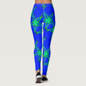 grün verbundene Sterne blau Leggings (Rückseite)