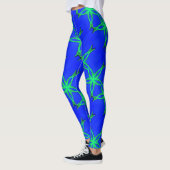 grün verbundene Sterne blau Leggings (Links)