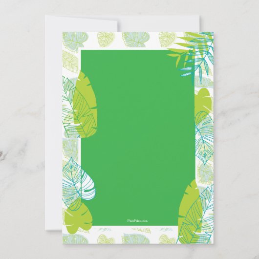 Grün verlässt Einladung (Rückseite)